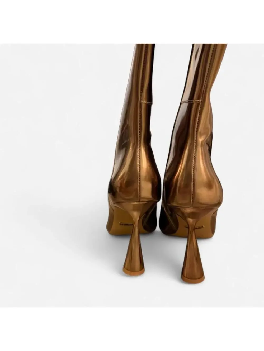 brand new Gianni Bini Metallic Gold Patent Knee High Boots, size 7